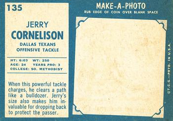 1961 Topps #135 Jerry Cornelison Back