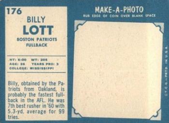 1961 Topps #176 Billy Lott Back