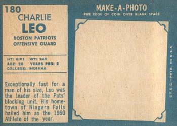 1961 Topps #180 Charles Leo Back