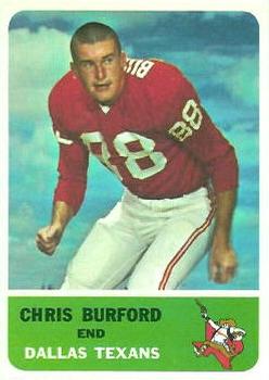 1962 Fleer #27 Chris Burford Front