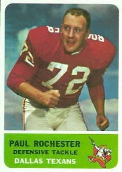 1962 Fleer #33 Paul Rochester Front