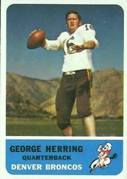 1962 Fleer #44 George Herring Front