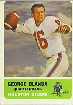 1962 Fleer #46 George Blanda Front