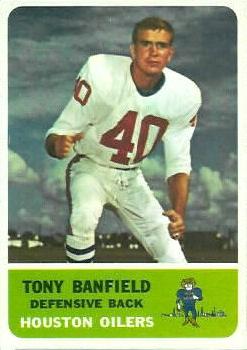 1962 Fleer #51 Tony Banfield Front