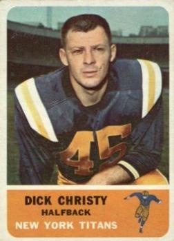 1962 Fleer #58 Dick Christy Front