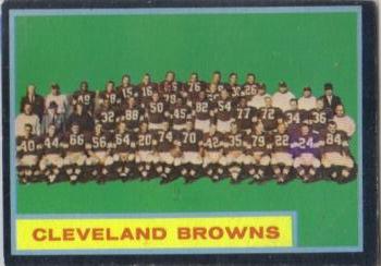 1962 Topps #37 Cleveland Browns Front