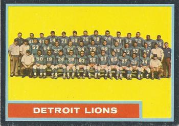 1962 Topps #62 Detroit Lions Front