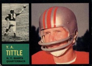 1962 Topps #102 Y.A. Tittle Front