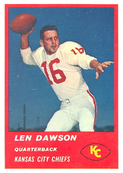 1963 Fleer #47 Len Dawson Front