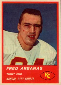 1963 Fleer #50 Fred Arbanas Front