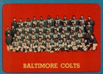 1963 Topps #12 Baltimore Colts Front