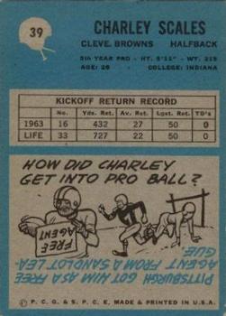 1964 Philadelphia #39 Charley Scales Back