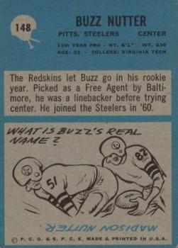 1964 Philadelphia #148 Buzz Nutter Back
