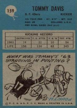 1964 Philadelphia #159 Tommy Davis Back
