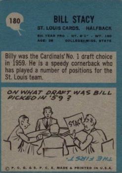 1964 Philadelphia #180 Bill Stacy Back