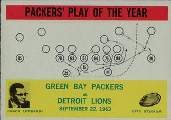 1964 Philadelphia #84 Packers Play of the Year - Vince Lombardi Front