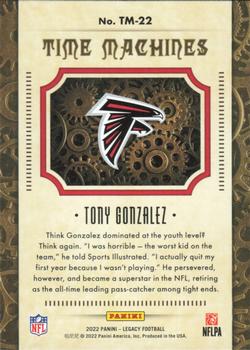 2022 Panini Legacy - Time Machines #TM-22 Tony Gonzalez Back