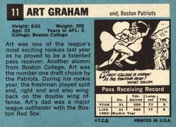 1964 Topps #11 Art Graham Back