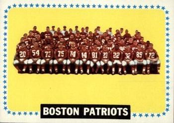 1964 Topps #21 Patriots Team Front