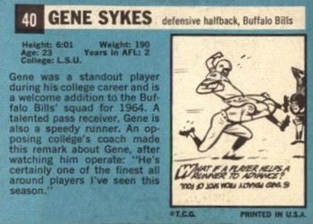 1964 Topps #40 Gene Sykes Back