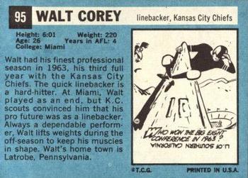 1964 Topps #95 Walt Corey Back