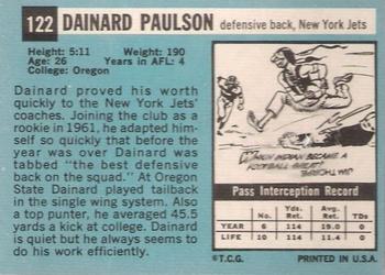 1964 Topps #122 Dainard Paulson Back