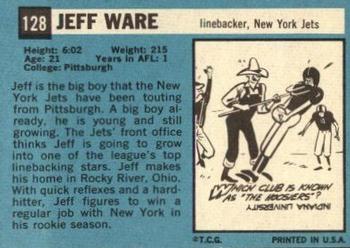 1964 Topps #128 Jeff Ware Back