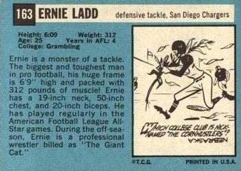 1964 Topps #163 Ernie Ladd Back