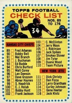 1964 Topps #176 Checklist 89-176 Front