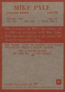 1965 Philadelphia #24 Mike Pyle Back