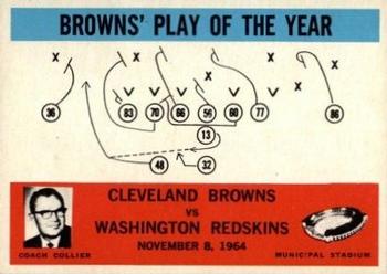 1965 Philadelphia #42 Browns Play of the Year - Blanton Collier  Front