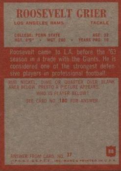 1965 Philadelphia #88 Roosevelt Grier Back