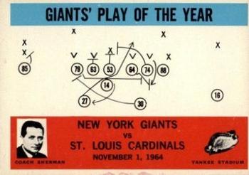 1965 Philadelphia #126 Giants Play of the Year - Allie Sherman  Front