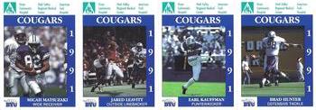 1991 BYU Cougars Safety - Panels #NNO Micah Matsuzaki / Jared Leavitt / Earl Kauffman / Brad Hunter Front