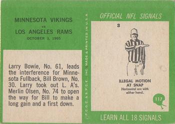 1966 Philadelphia #117 Vikings vs Rams Back