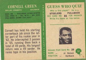 1966 Philadelphia #57 Cornell Green Back
