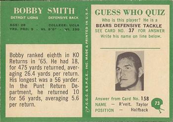 1966 Philadelphia #73 Bobby Smith Back
