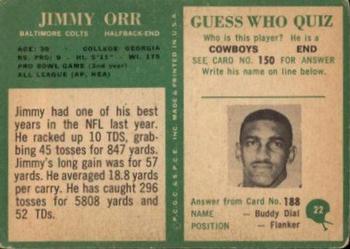 1966 Philadelphia #22 Jimmy Orr Back