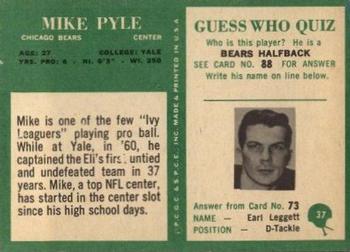 1966 Philadelphia #37 Mike Pyle Back