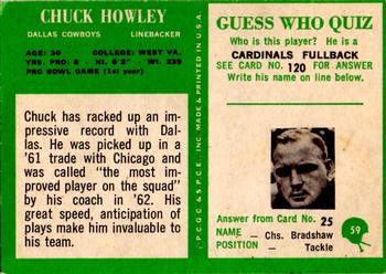 1966 Philadelphia #59 Chuck Howley Back
