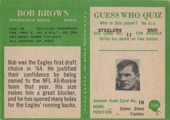 1966 Philadelphia #134 Bob Brown Back