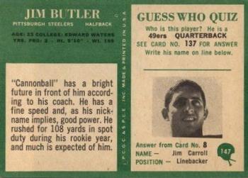 1966 Philadelphia #147 Jim Butler Back