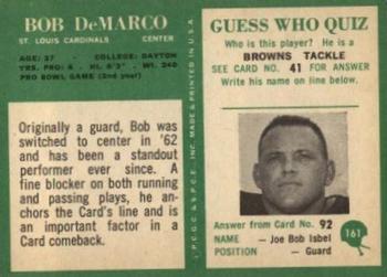 1966 Philadelphia #161 Bob DeMarco Back