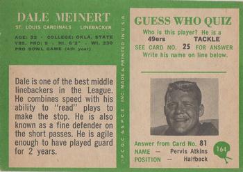 1966 Philadelphia #164 Dale Meinert Back
