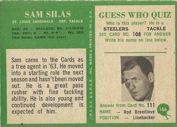 1966 Philadelphia #166 Sam Silas Back
