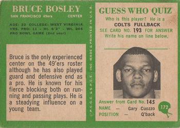 1966 Philadelphia #172 Bruce Bosley Back