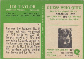 1966 Philadelphia #89 Jim Taylor Back