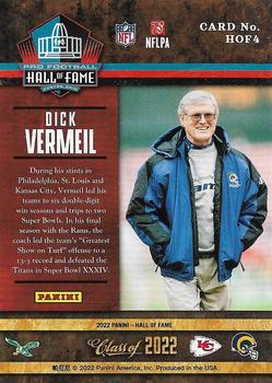 2022 Panini Pro Football Hall of Fame #HOF4 Dick Vermeil Back