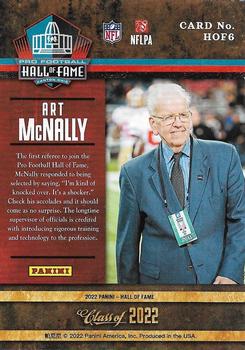 2022 Panini Pro Football Hall of Fame #HOF6 Art McNally Back