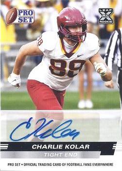 2022 Pro Set Draft - Autographs #PSA-CK1 Charlie Kolar Front